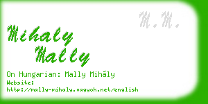 mihaly mally business card